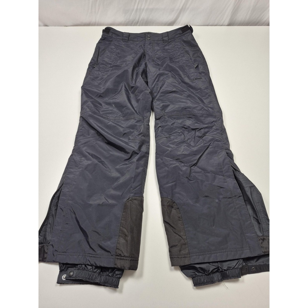 L.L.Bean Snow Pants Mens Medium Gray Insulated Ski Snowboard Winter Nylon